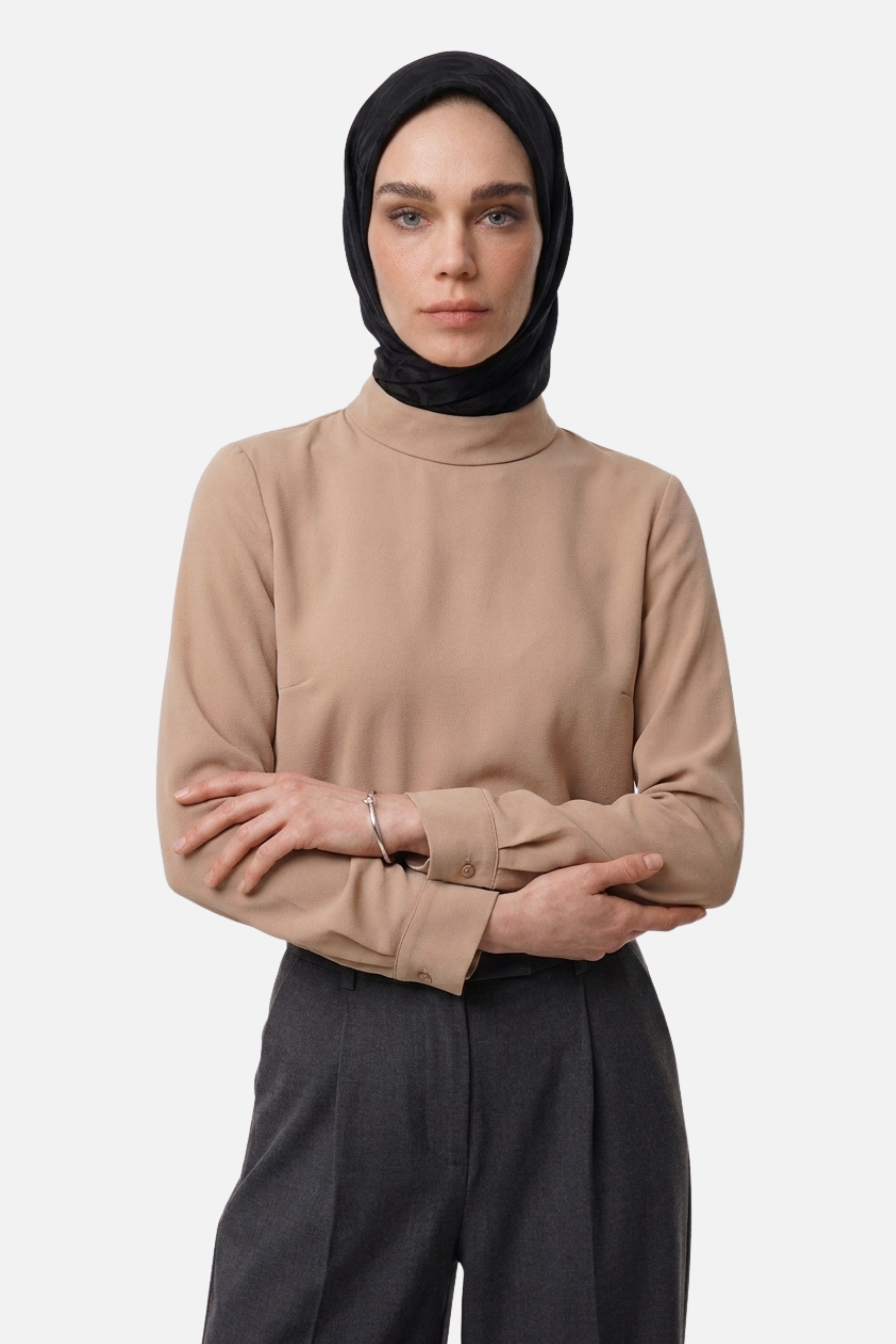 Dune Desen Ayrobin Jakar Eşarp - Siyah