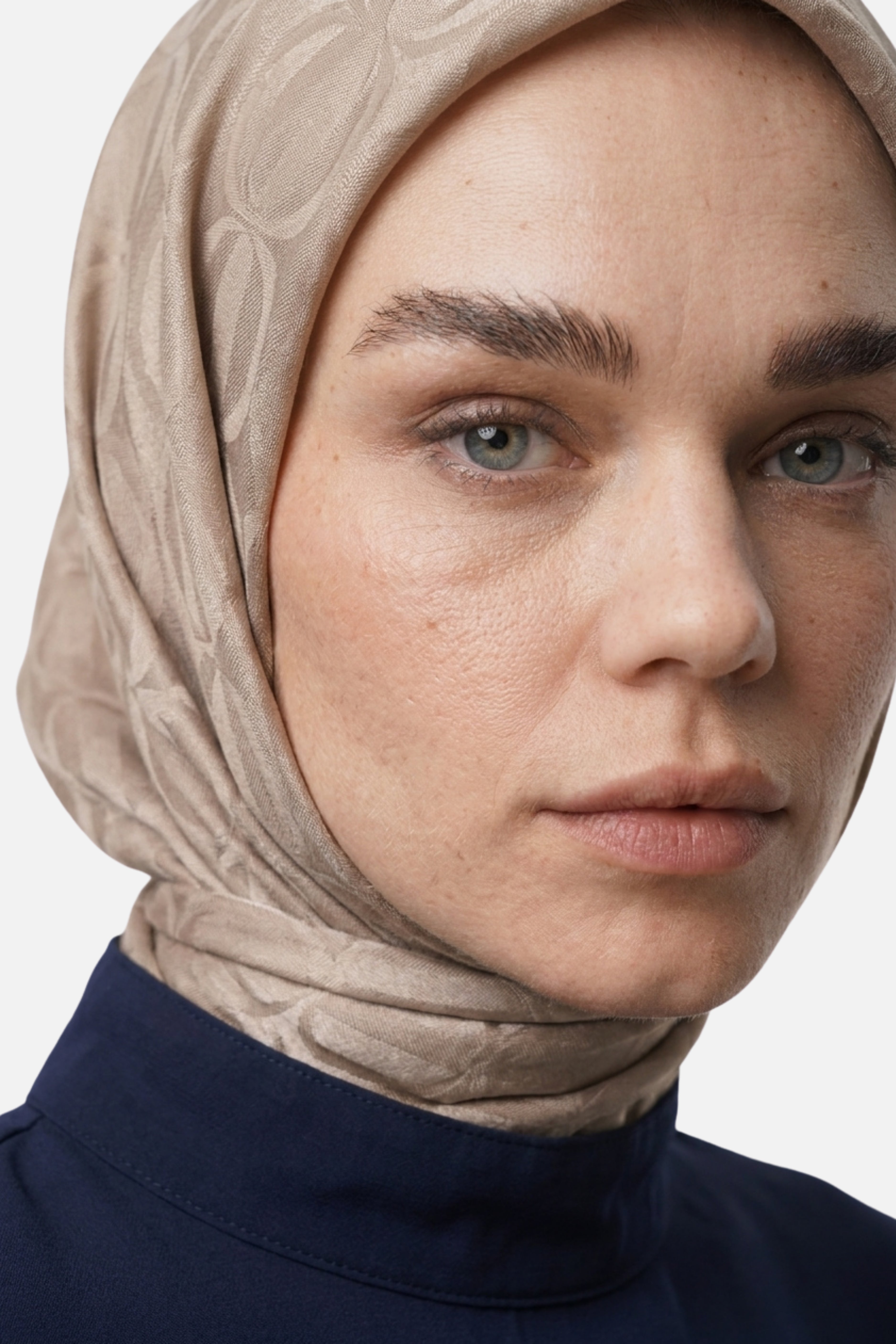 Dune Desen Ayrobin Jakar Eşarp - Bej
