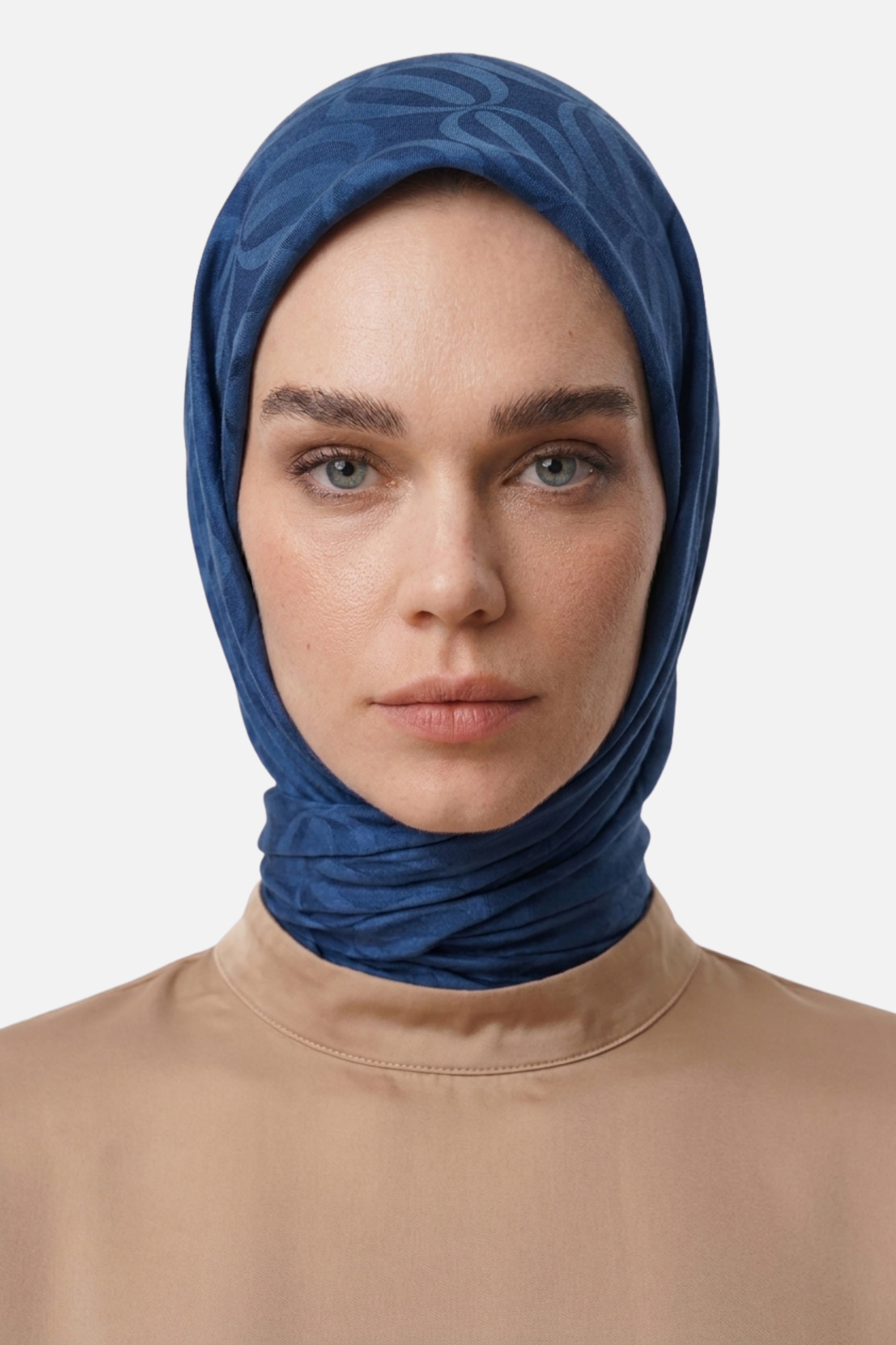 Dune Desen Ayrobin Jakar Eşarp - İndigo