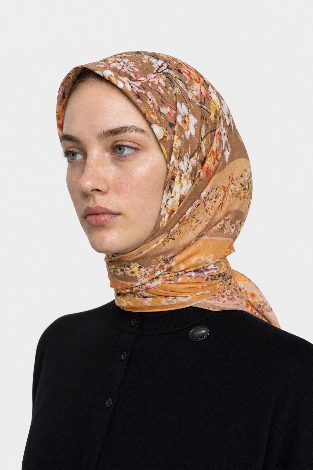 Orlienne Desen Organik Eşarp - Turuncu