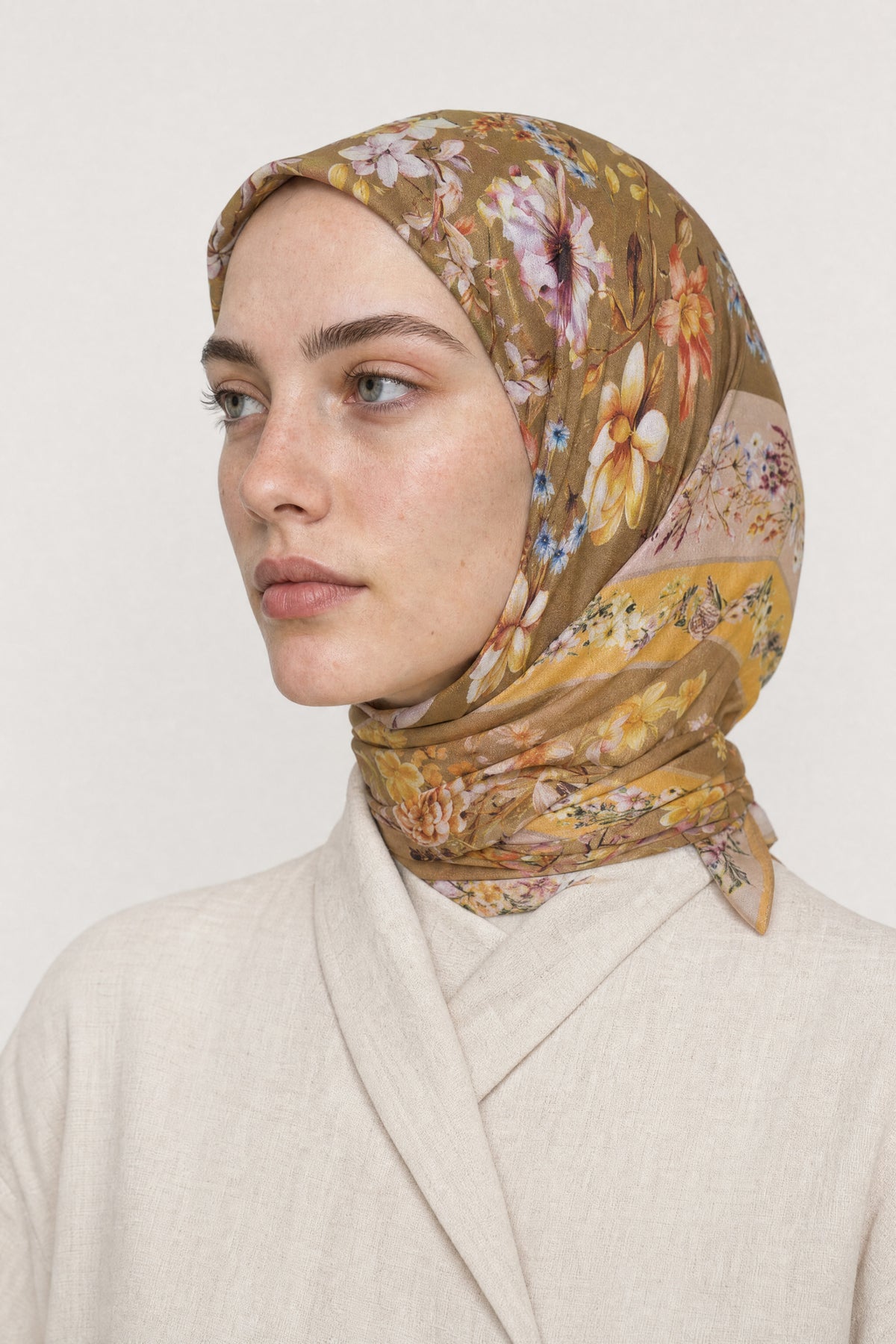 Orlienne Desen Organik Eşarp - Safran