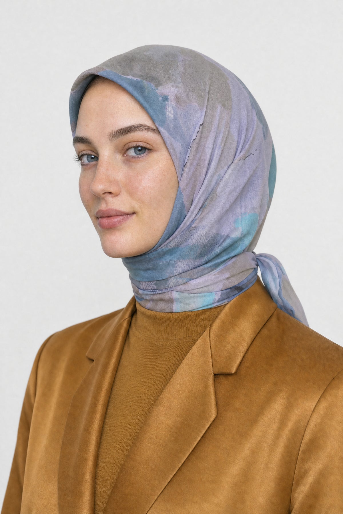 Ruby Desen Aria Eşarp - Turkuaz