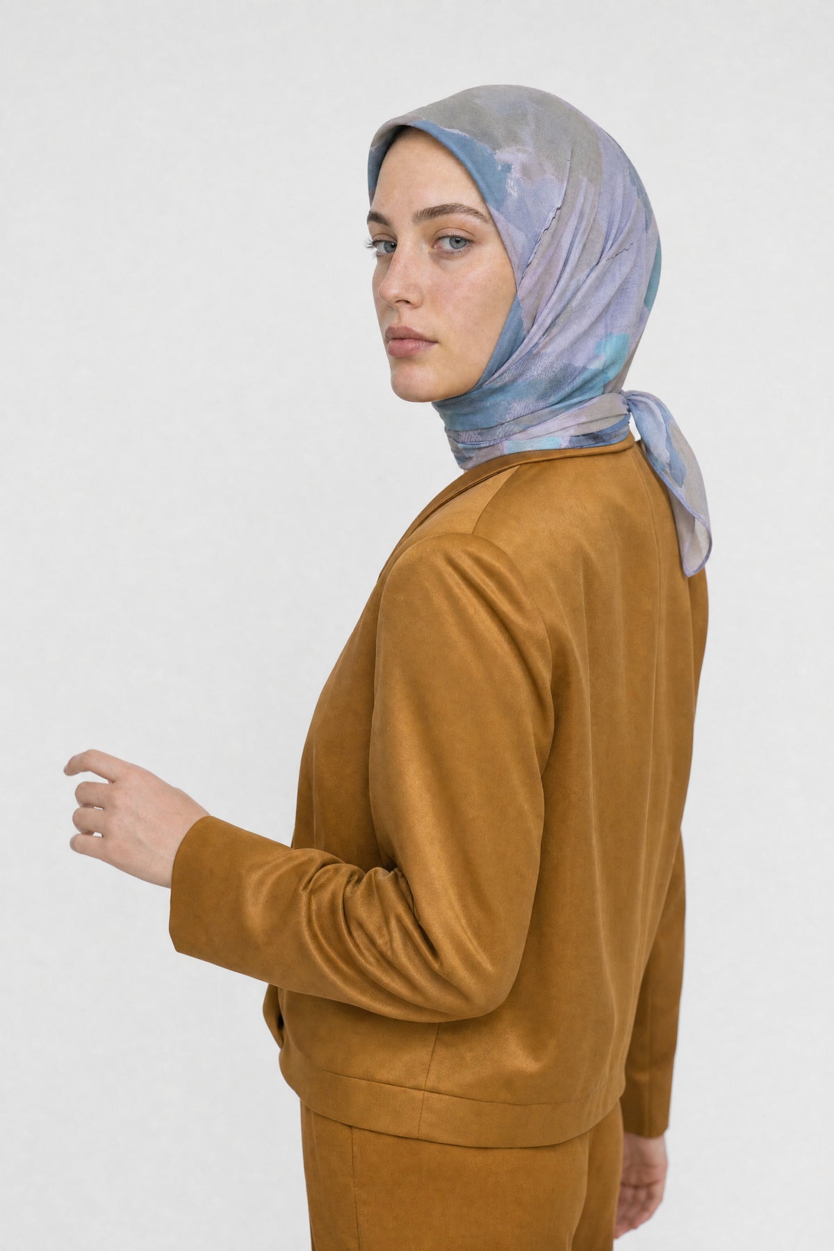 Ruby Desen Aria Eşarp - Turkuaz
