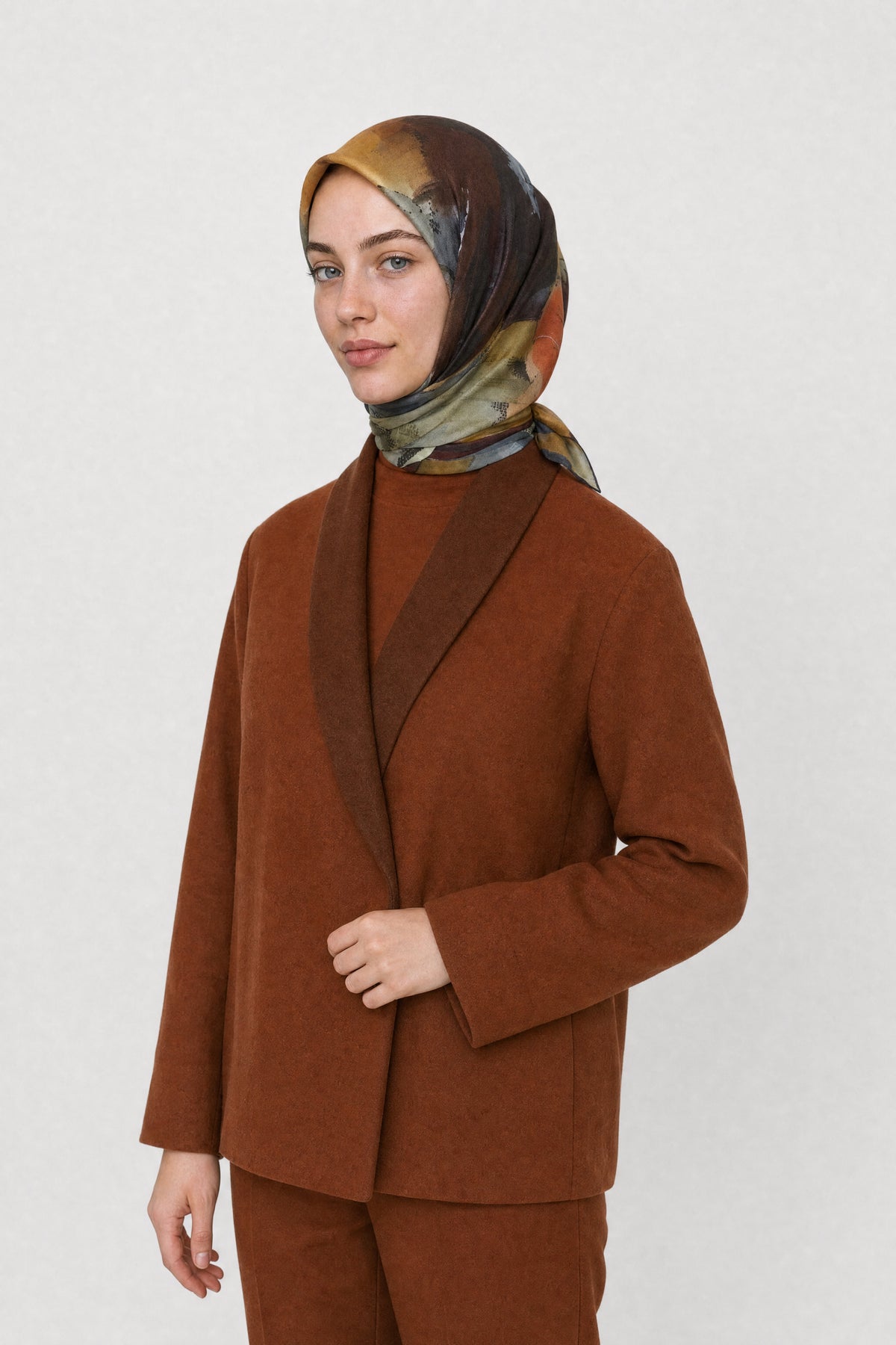 Ruby Desen Aria Eşarp - Mürdüm